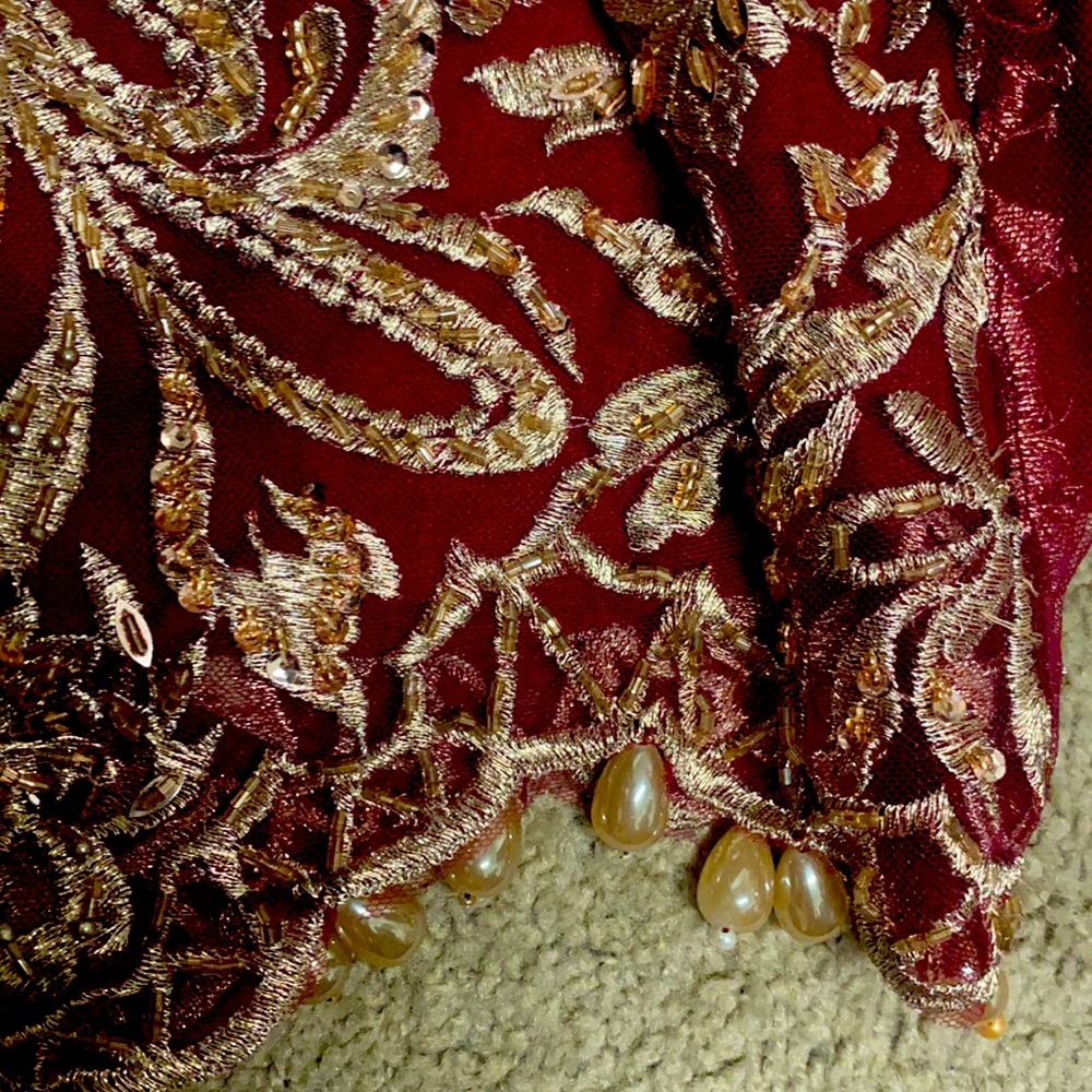 Maroon lehnga outfit